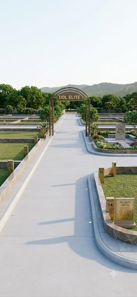 DDL Elite premium entrance and plot layout